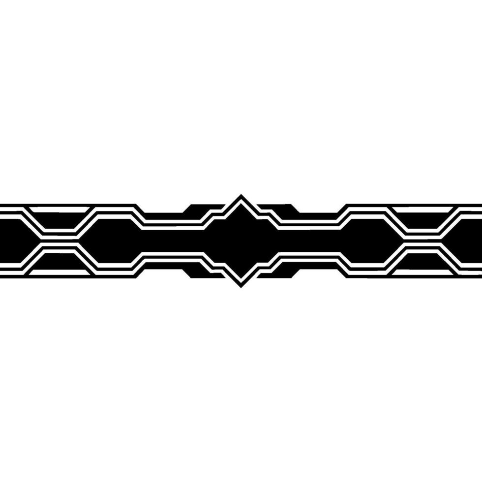 Modern Minimalist Tech Black Geometric Pattern on White vector