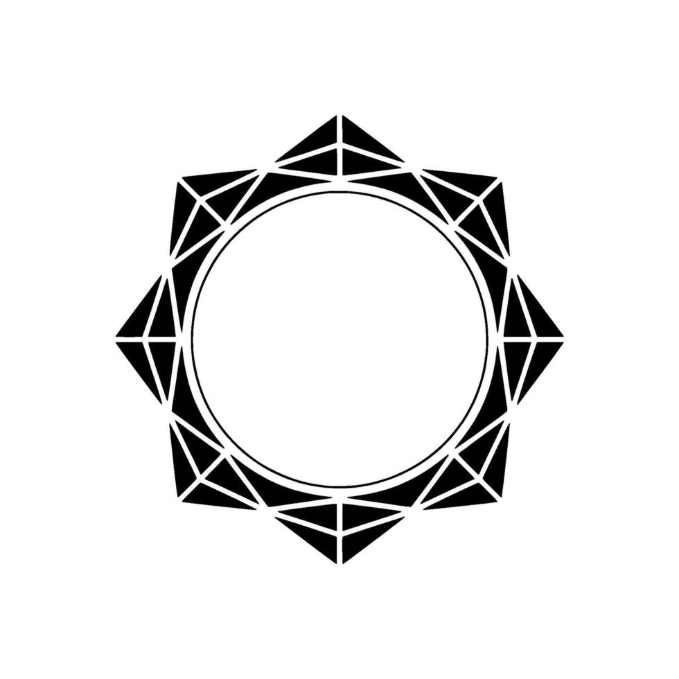 Geometric Starburst Frame on Gradient Background, Illustration vector