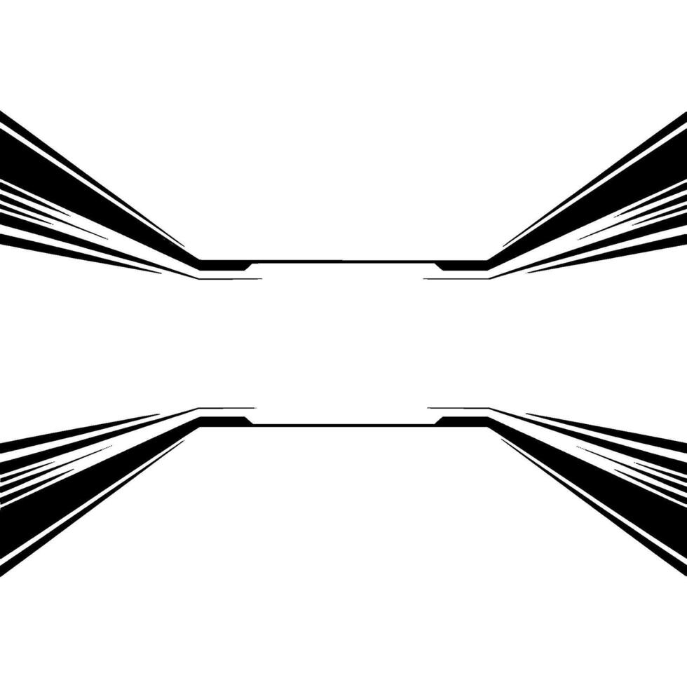 Geometric Line Art Abstract Black White vector
