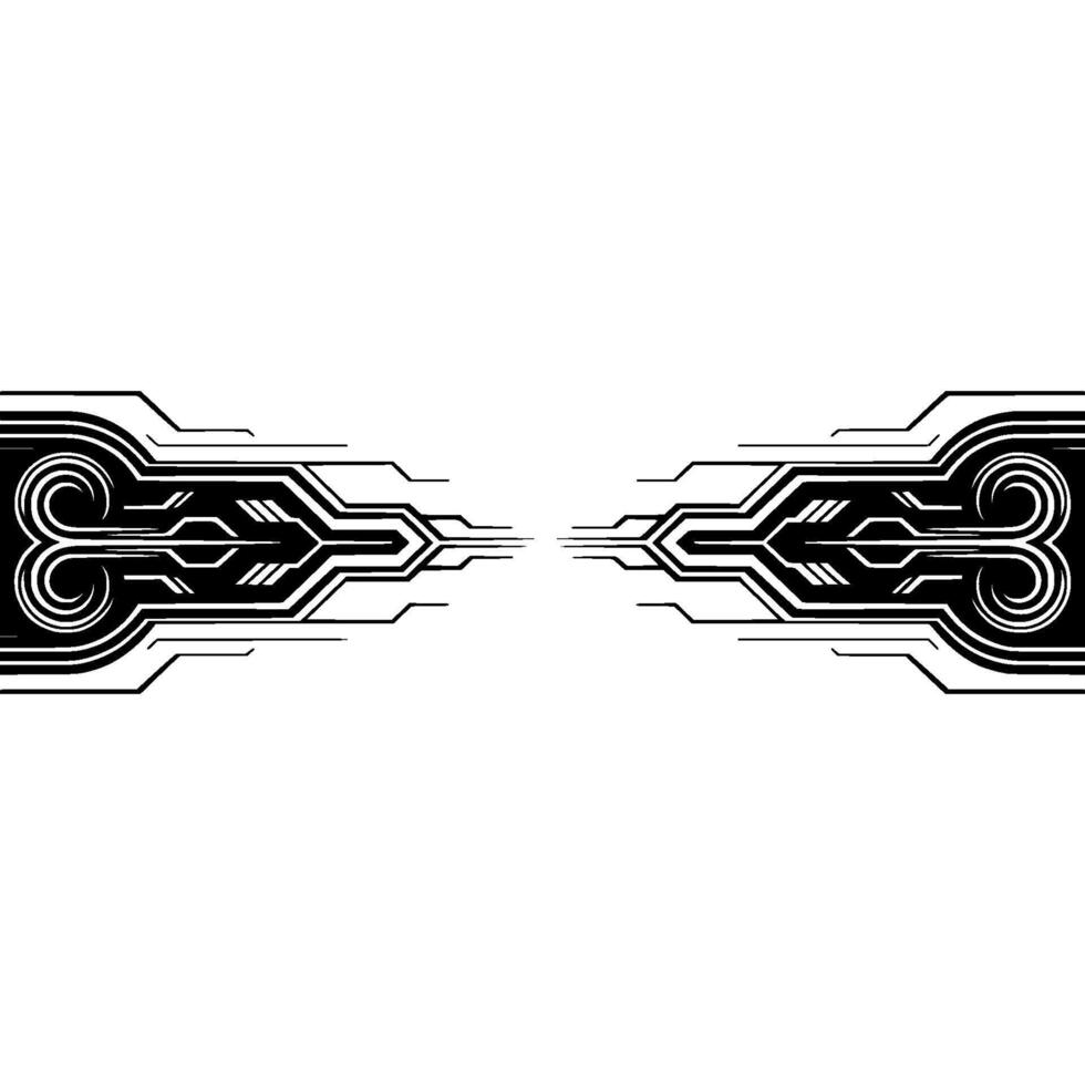 Futuristic Tech Symmetrical Circuit Board Pattern on White Background vector