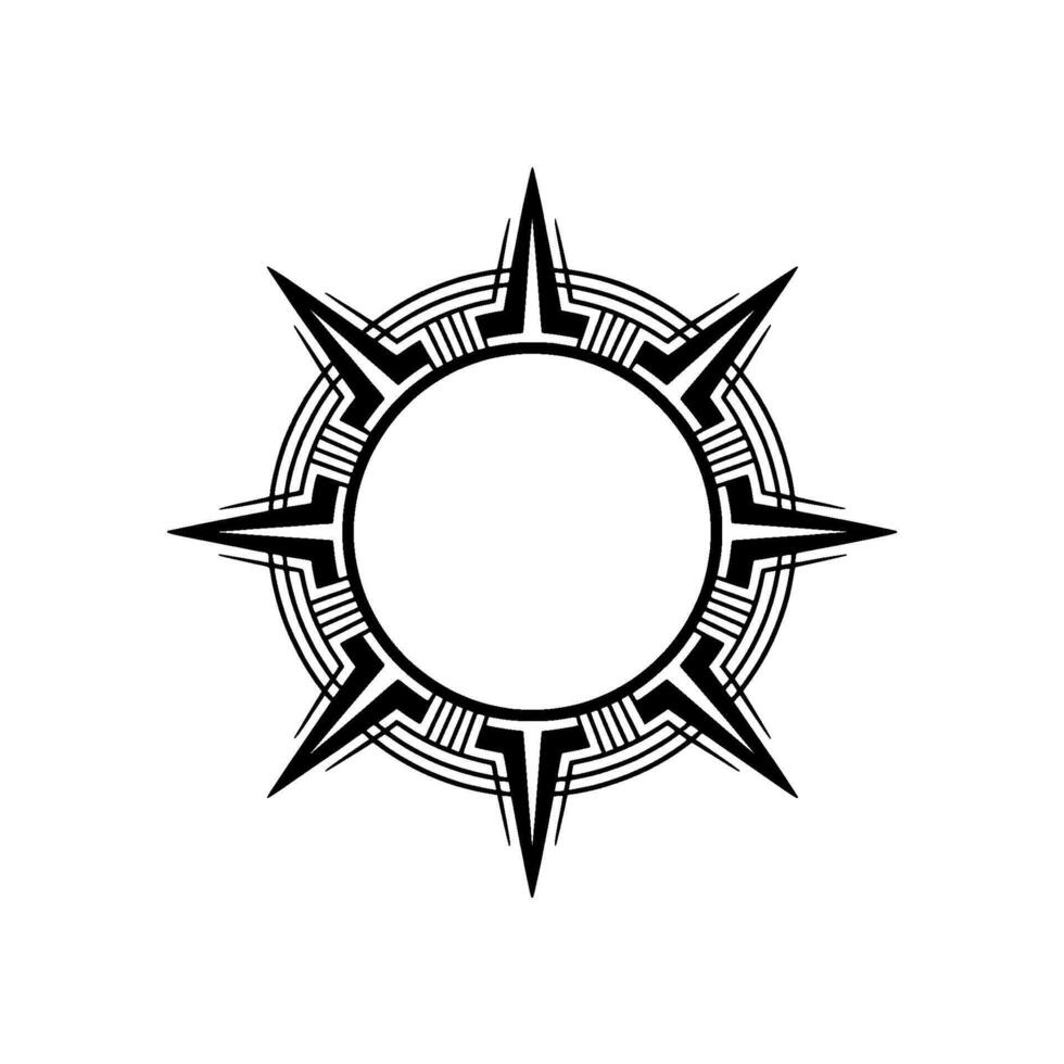 Art Deco Sunburst Frame Illustration on Grey Background vector