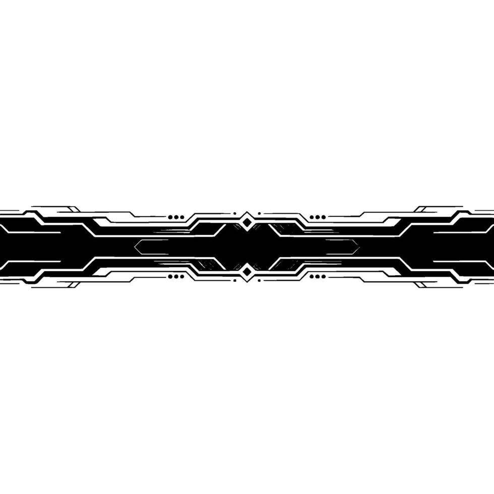 Futuristic Tech Banner Geometric Circuitry on White Background vector