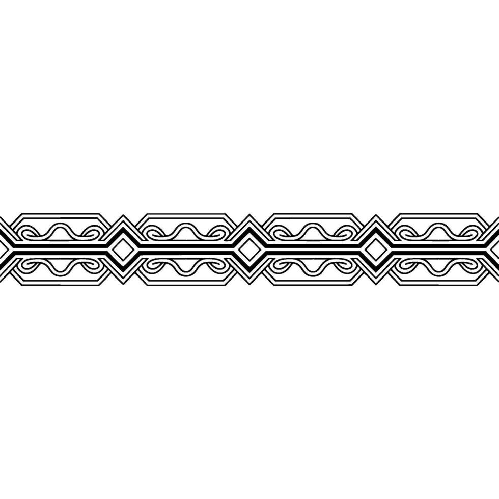Minimalist Abstract Border in Black and White vector