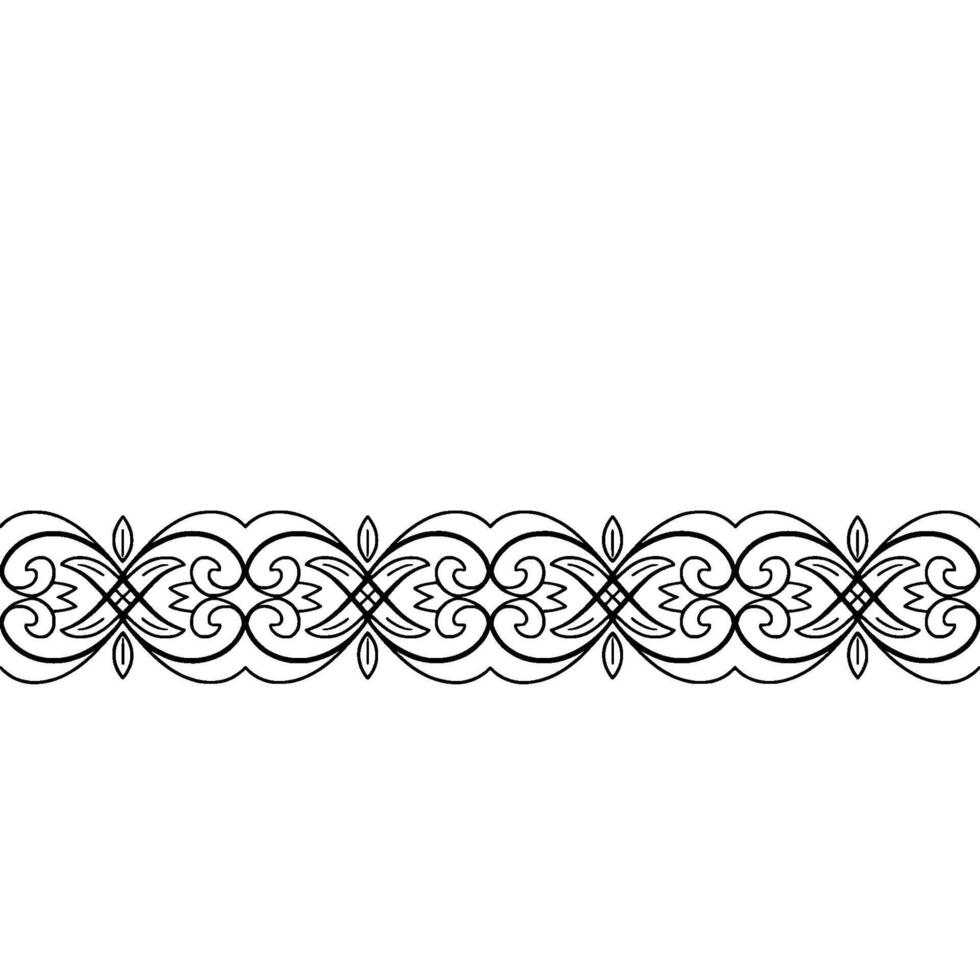 Decorative Black Ornamental Border on Gradient Background vector