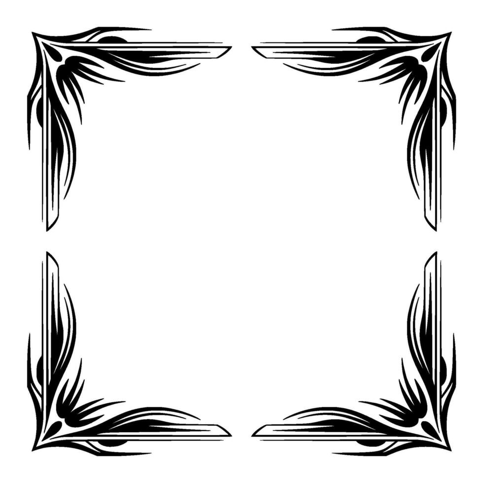 Elegant Ornamental Corner Frame, Illustration on White Background vector