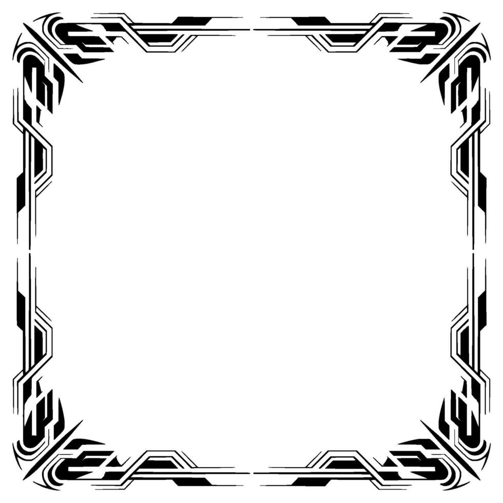 Geometric Frame in Art Deco Style With White Space for Text vector