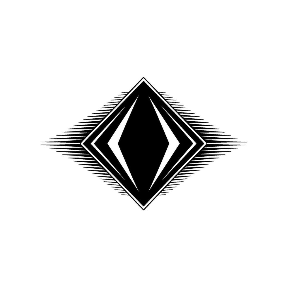 Abstract Geometric Diamond Shape on White Background vector