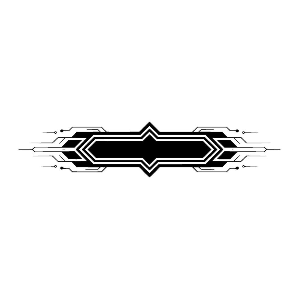 Modern Tech Banner Black and White Geometric , Abstract Background vector