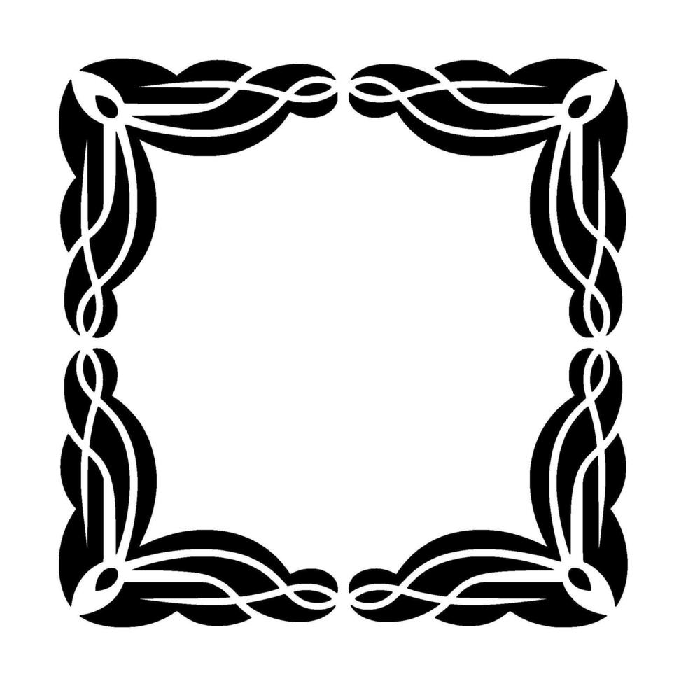 Elegant Black and White Frame Border Element vector