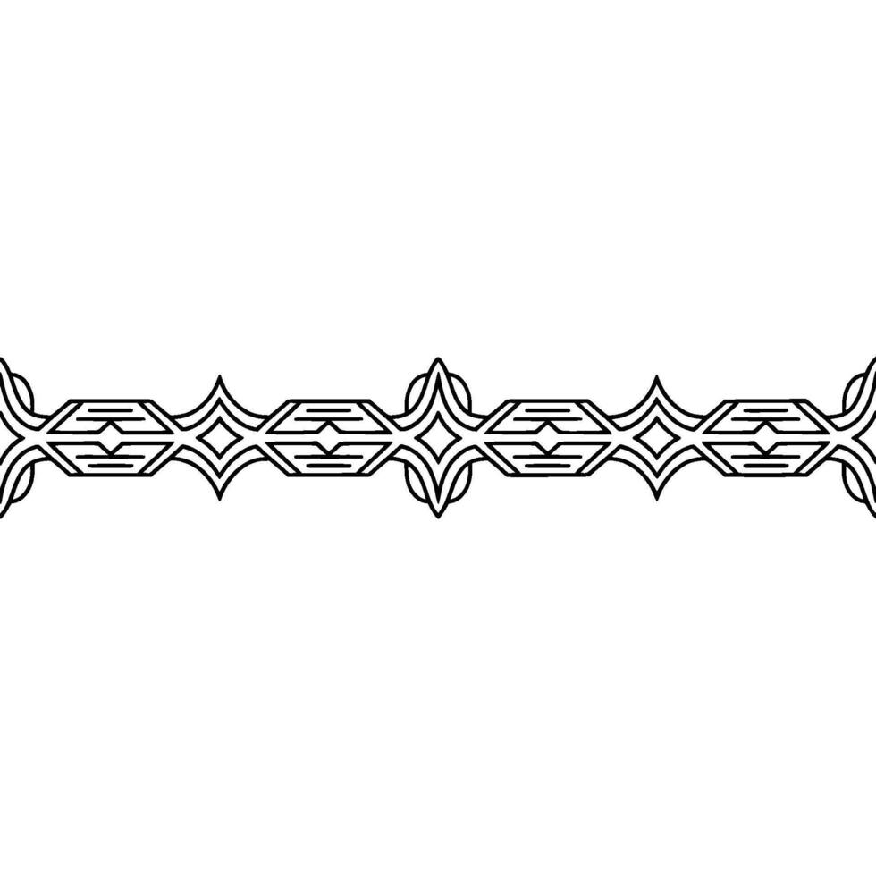 Geometric Border Ornament on White Background vector