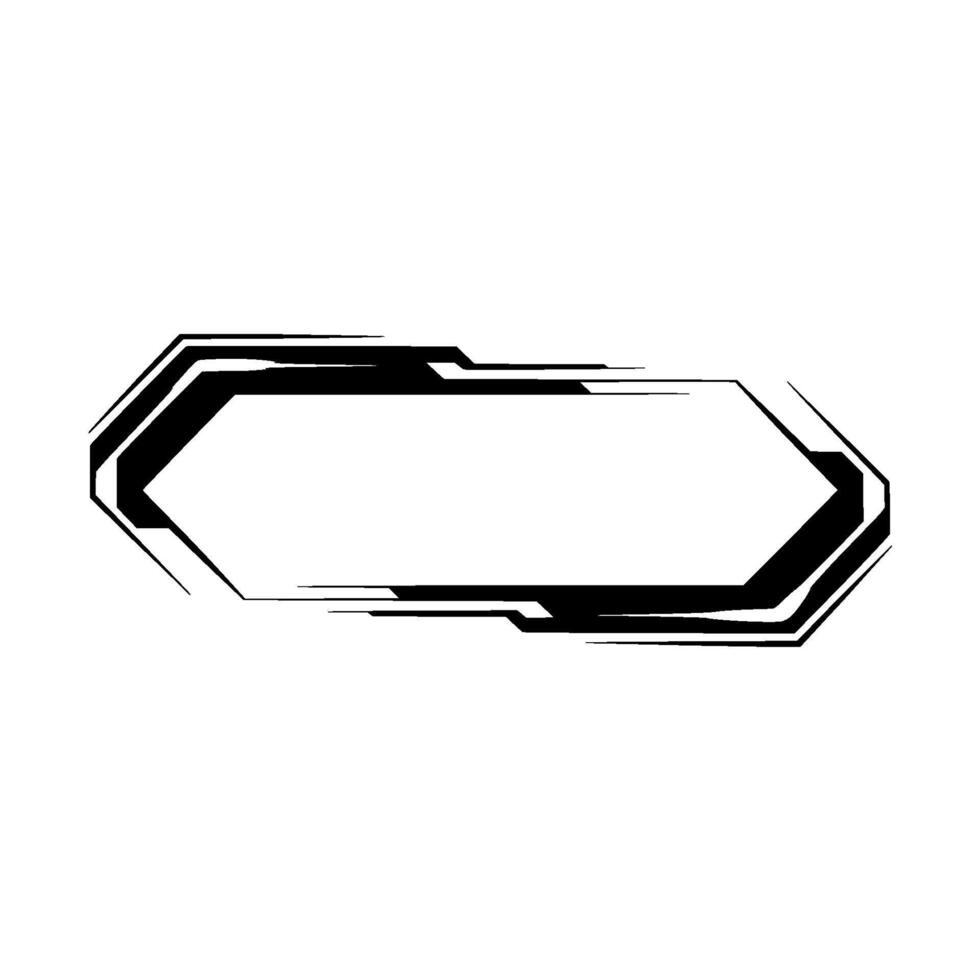 Futuristic Tech Hexagon Frame on Gray Background vector