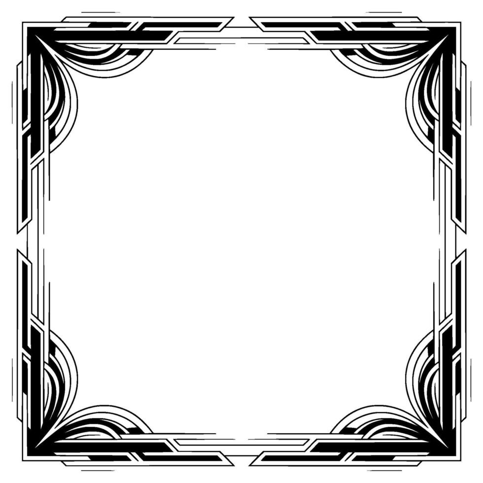 Elegant Art Deco Frame Monochromatic , Invitation vector