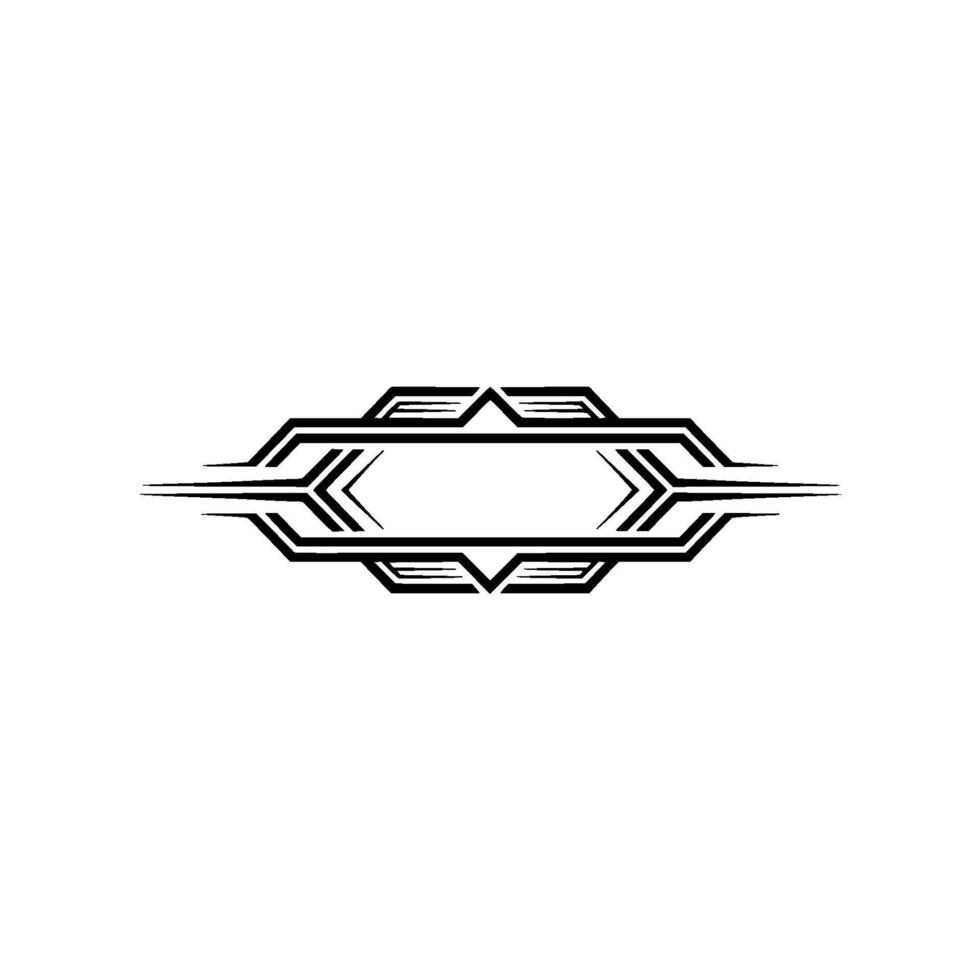 Geometric Art Deco Frame on White, Minimalist Element vector