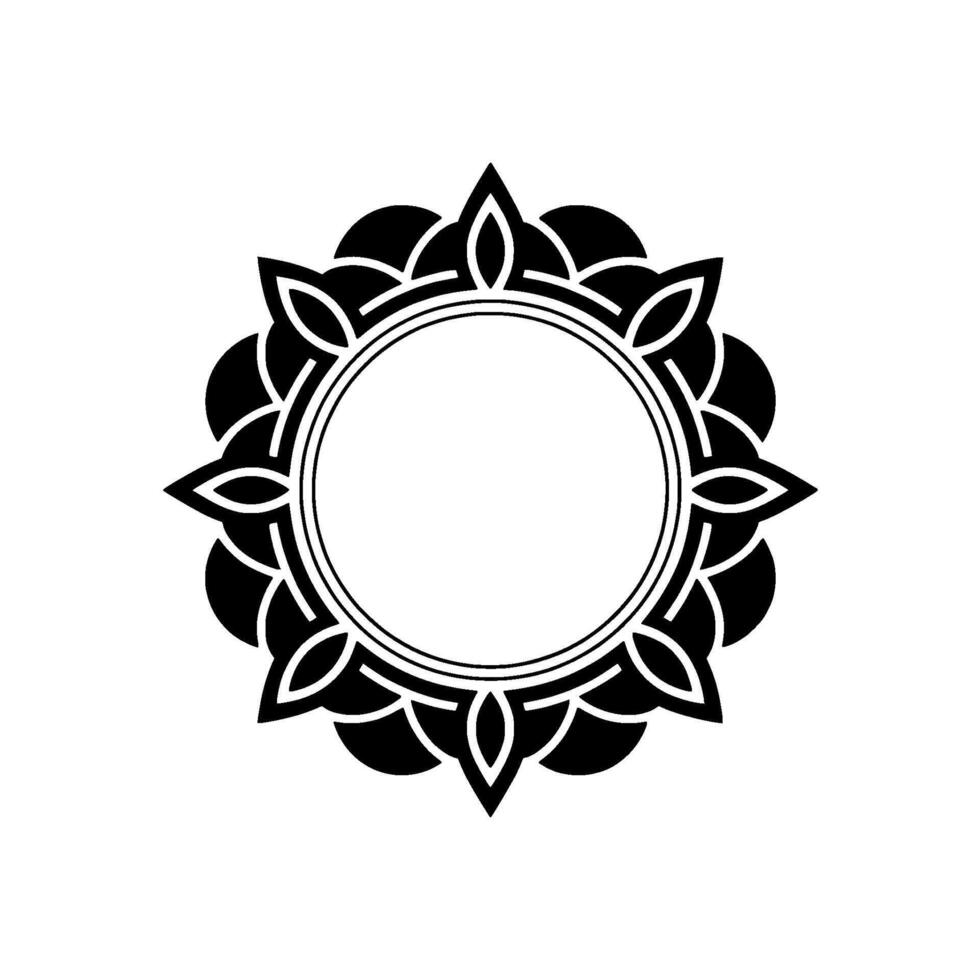 Elegant Circular Frame With Geometric Symmetry vector