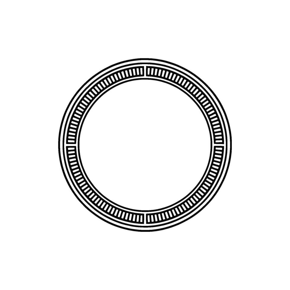 Geometric Circular Frame With Abstract Radial Lines, Minimalist vector