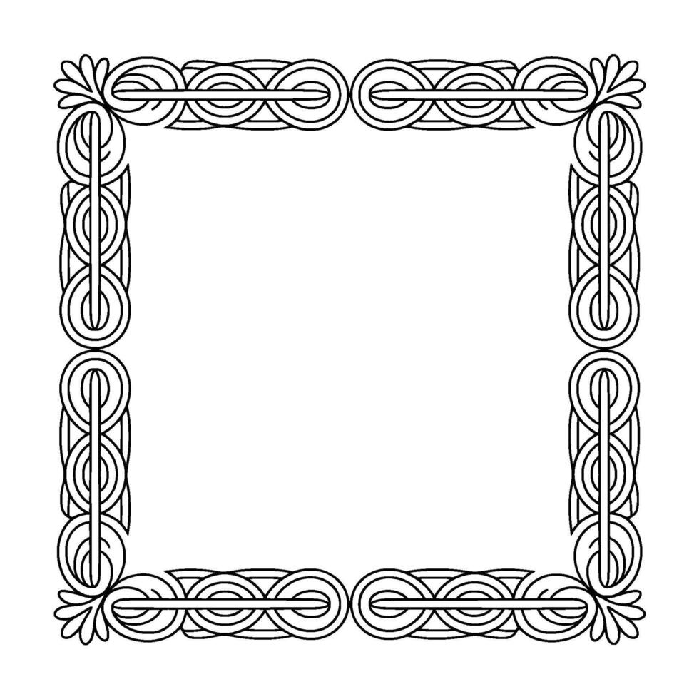 Elegant Decorative Frame Black and White Border vector