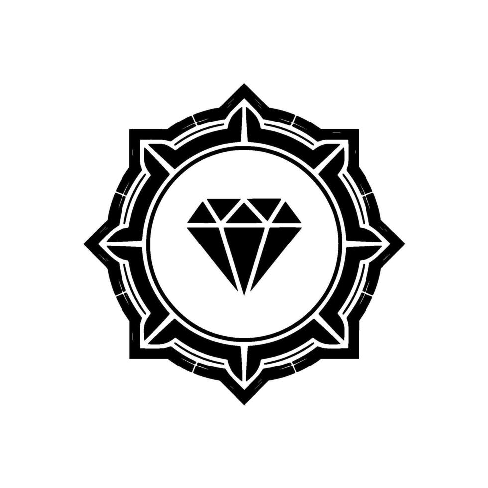 Black and White Diamond Luxury, Symbolism, and Geometric Shapes vector