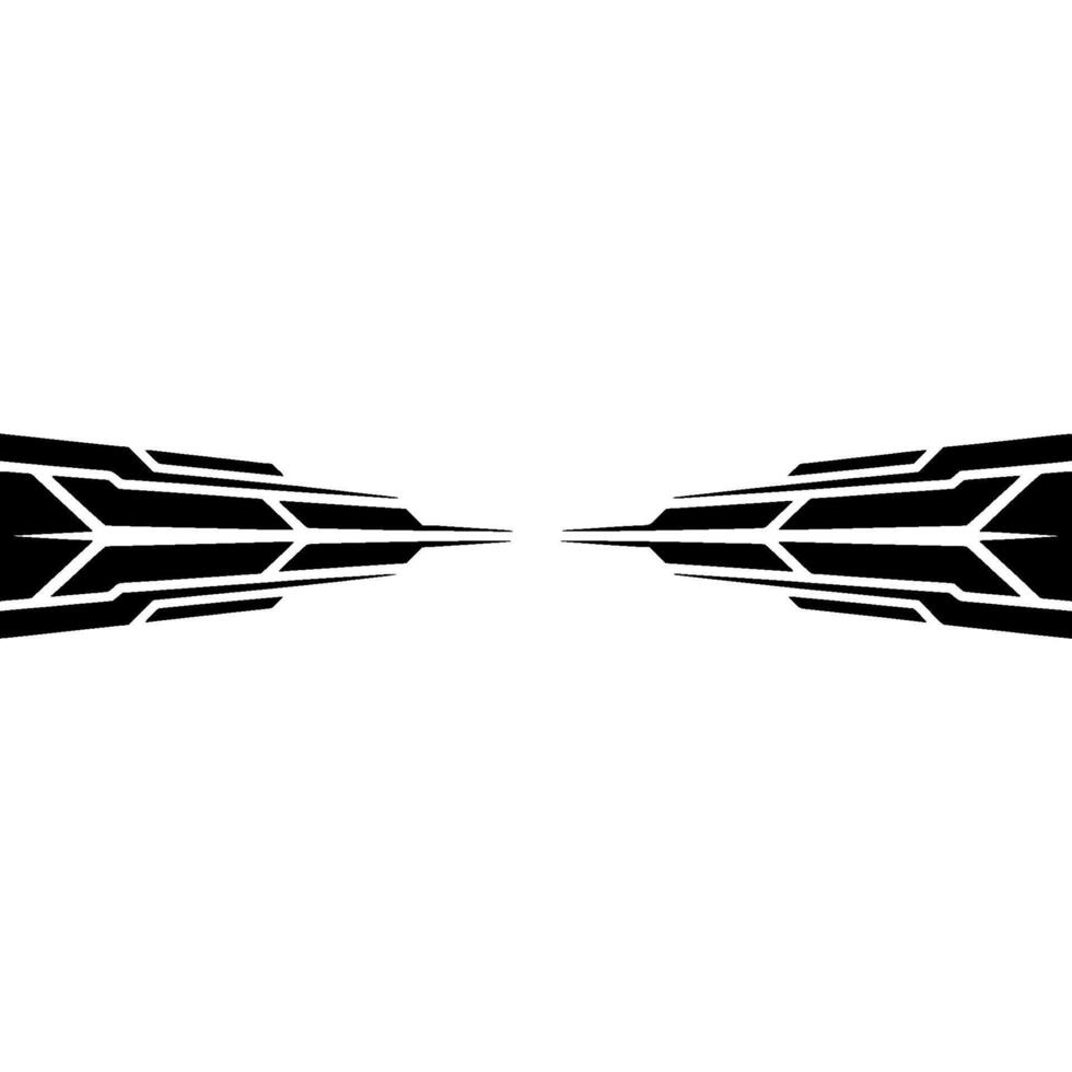 Abstract Black and White Geometric Symmetry Illustration vector