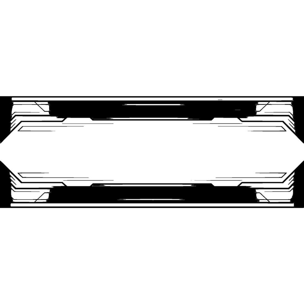 Futuristic Tech Banner Template, Silver and Black vector