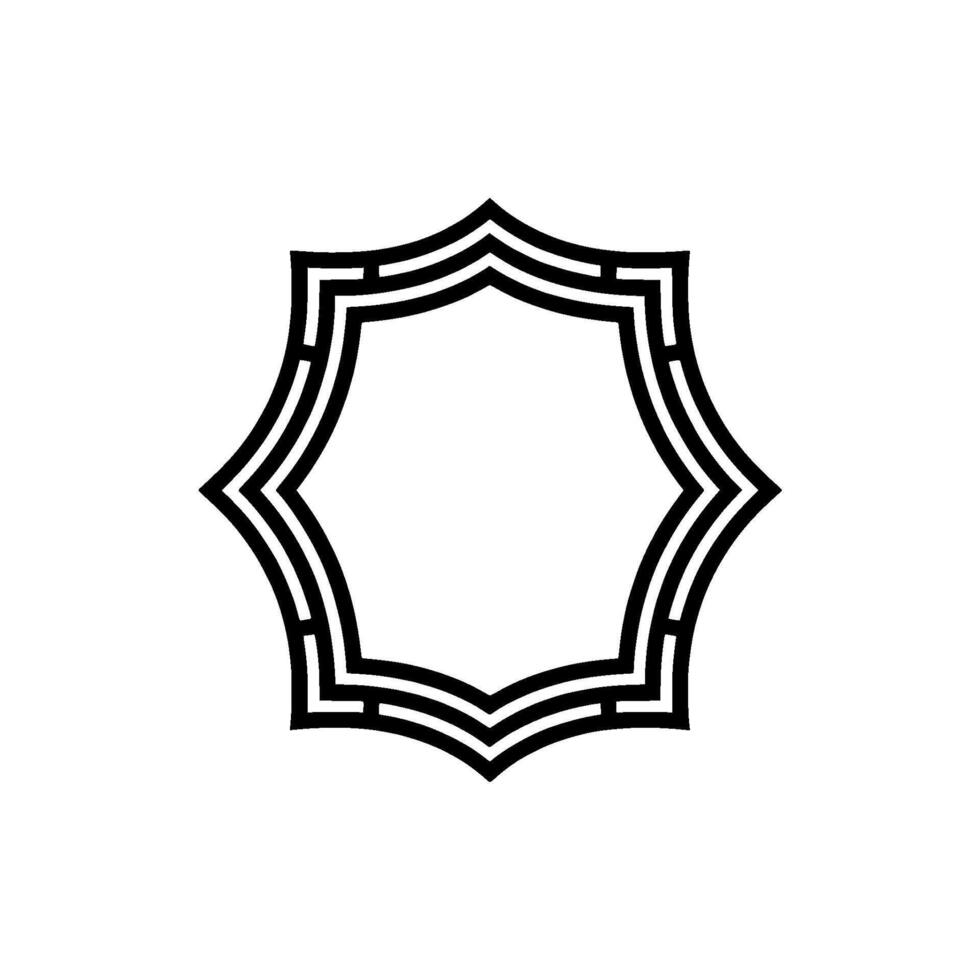Geometric Black and White Emblem , Minimalist Aesthetic vector