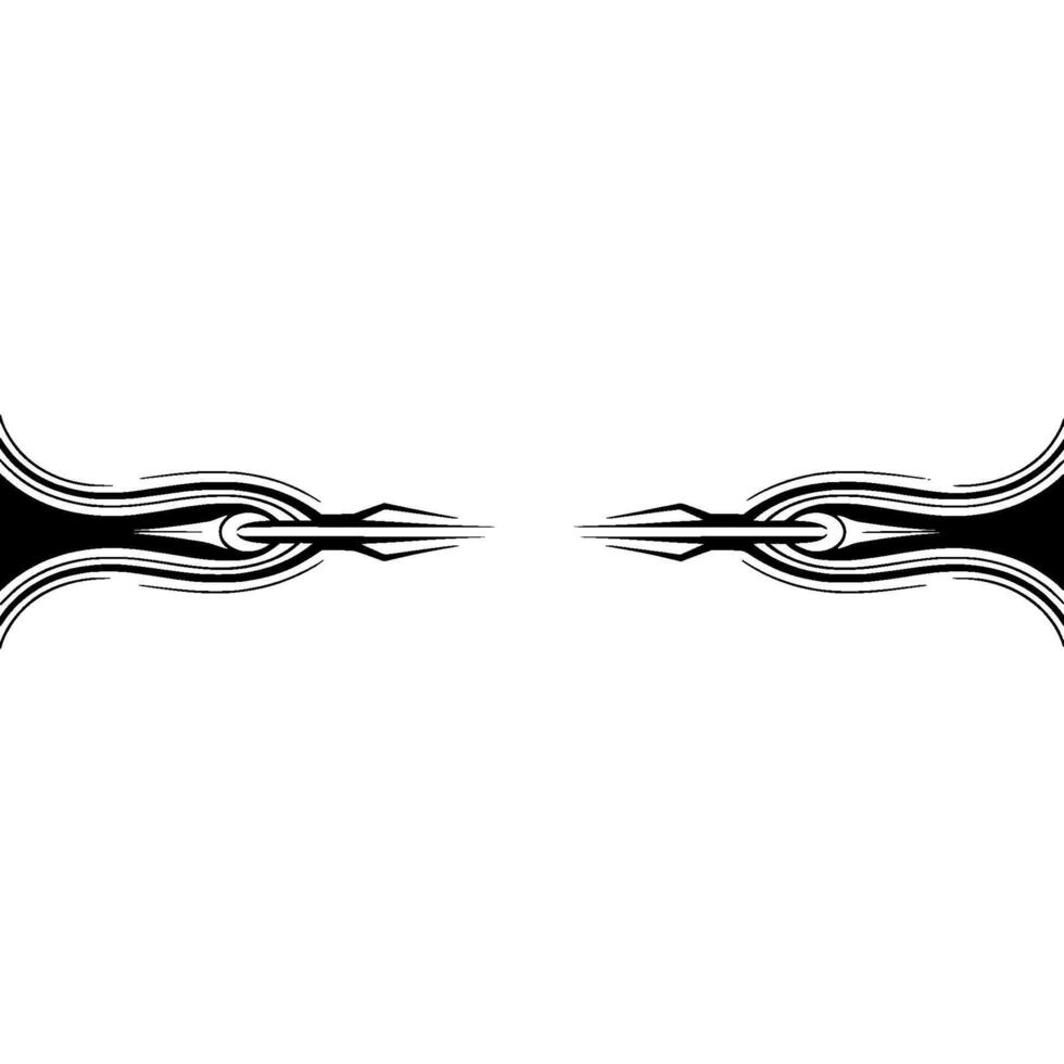 Minimalist Ornamental Divider in Black and White vector