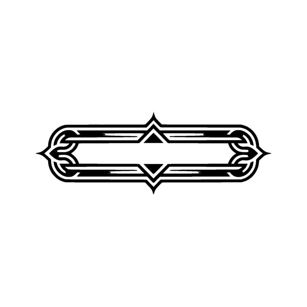 Elegant Geometric Frame in Black and White, Ornament vector