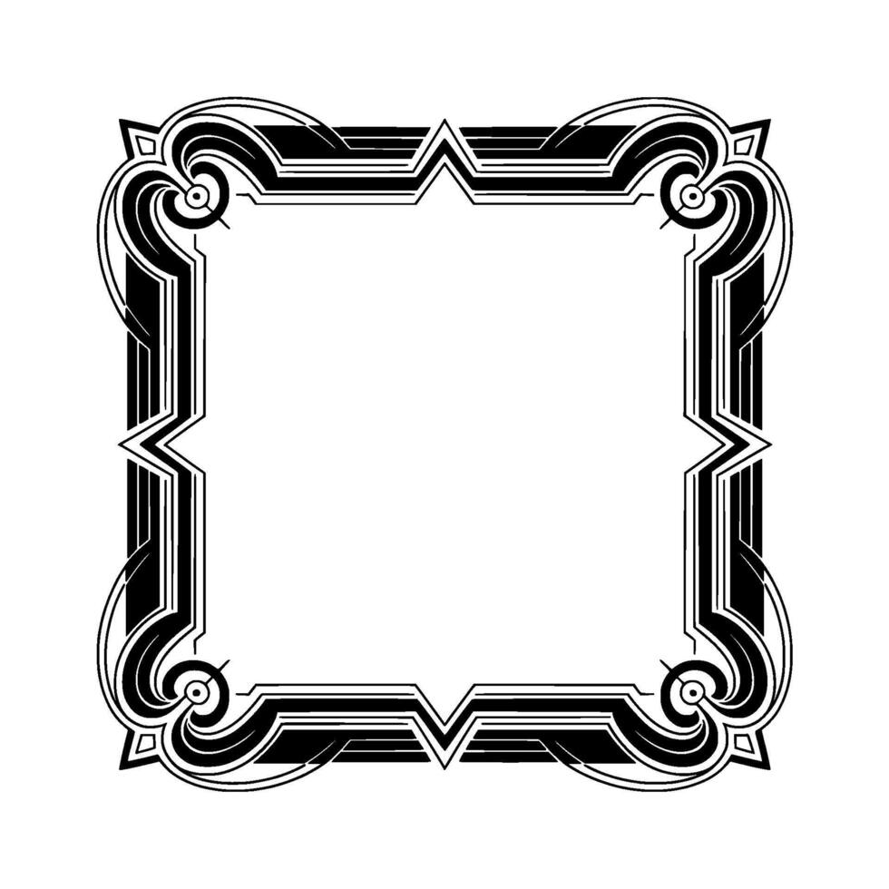 Art Deco Frame Elegant Geometric Border Illustration vector