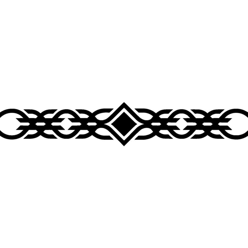 Intricate Black Border on White Background vector