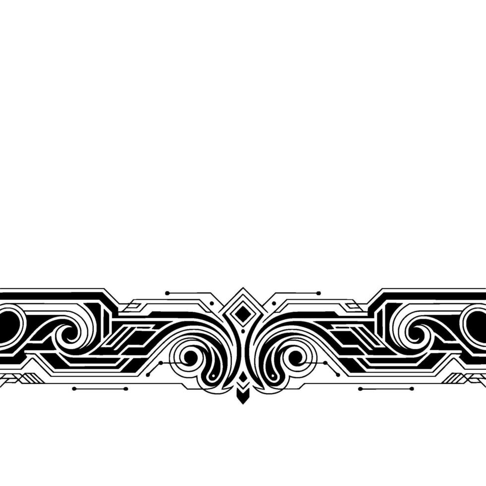 Art Deco Ornament on White Background vector
