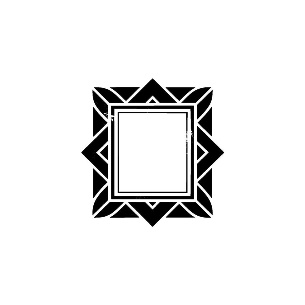 Geometric Frame , Abstract, Minimalist, Grunge Texture on White Background vector