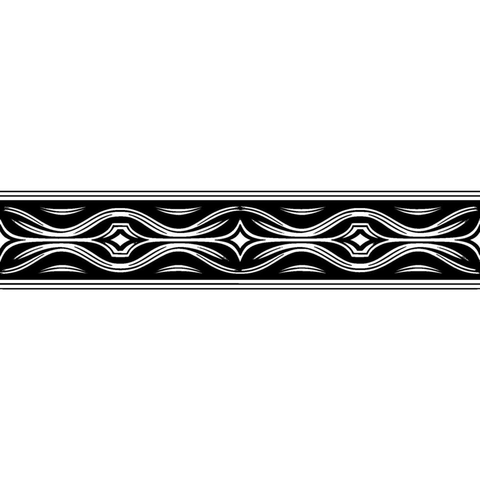 Elegant Silver Ornamental Border on White Background vector
