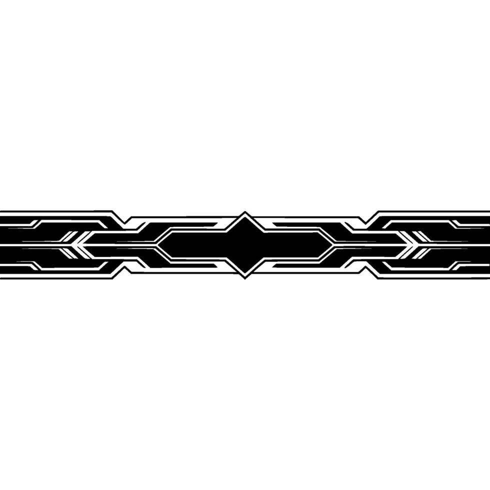 Futuristic Tech Border , Black and Silver Lines on Gradient Background vector