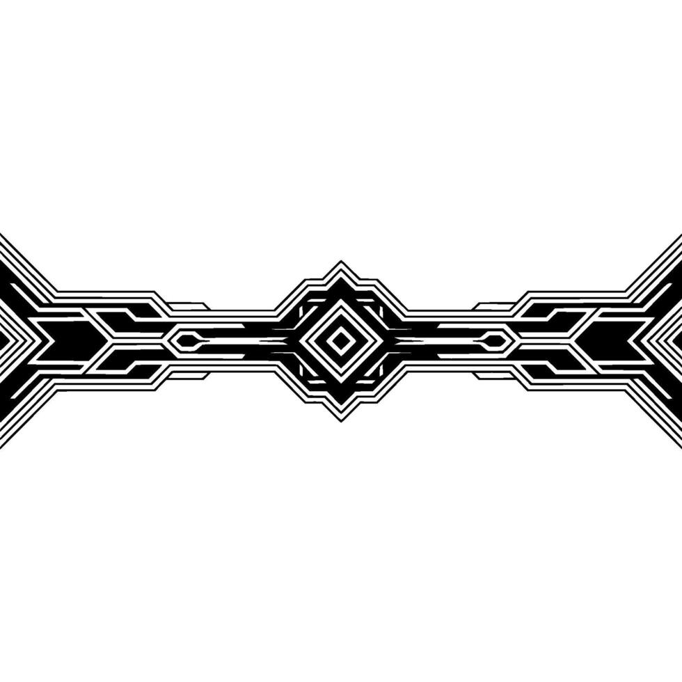 Geometric Art Deco Pattern Black and White Abstract vector