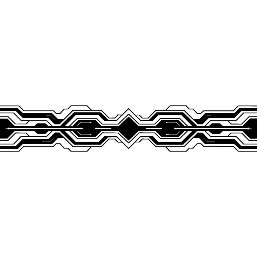 Techy Circuit Board on White, Geometric Pattern vector