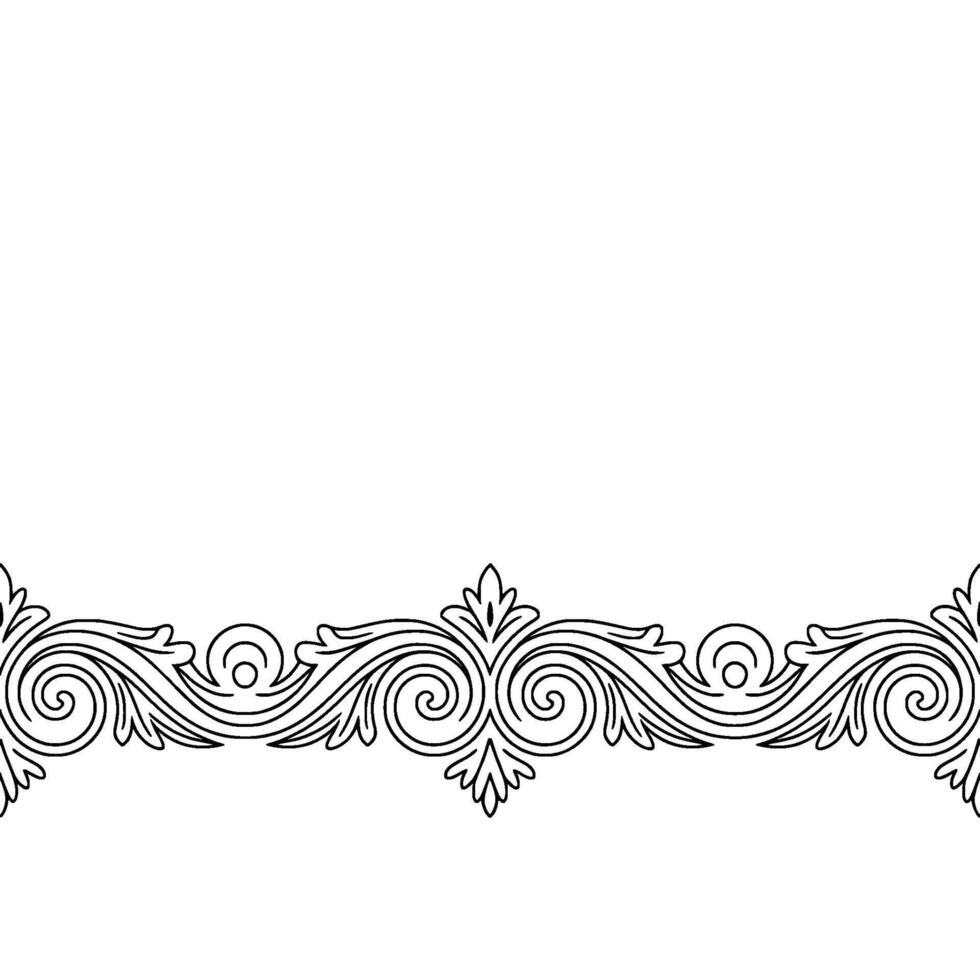 Elegant Black White Ornamental Border on Textured Background vector