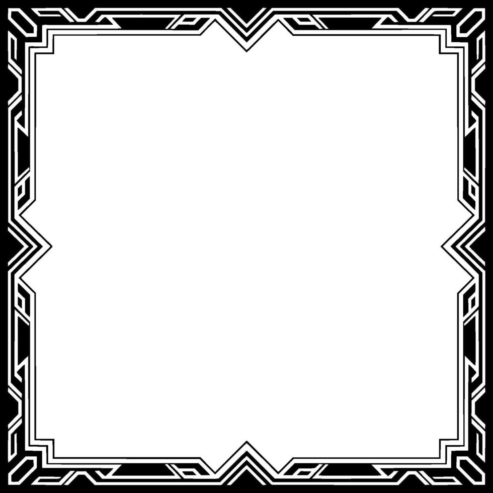 Art Deco Frame , Geometric Border, Invitation Template vector
