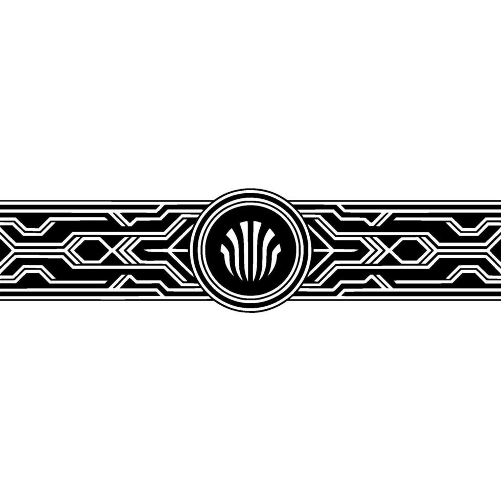 Minimalist Geometric Emblem on White, Abstract Tech vector