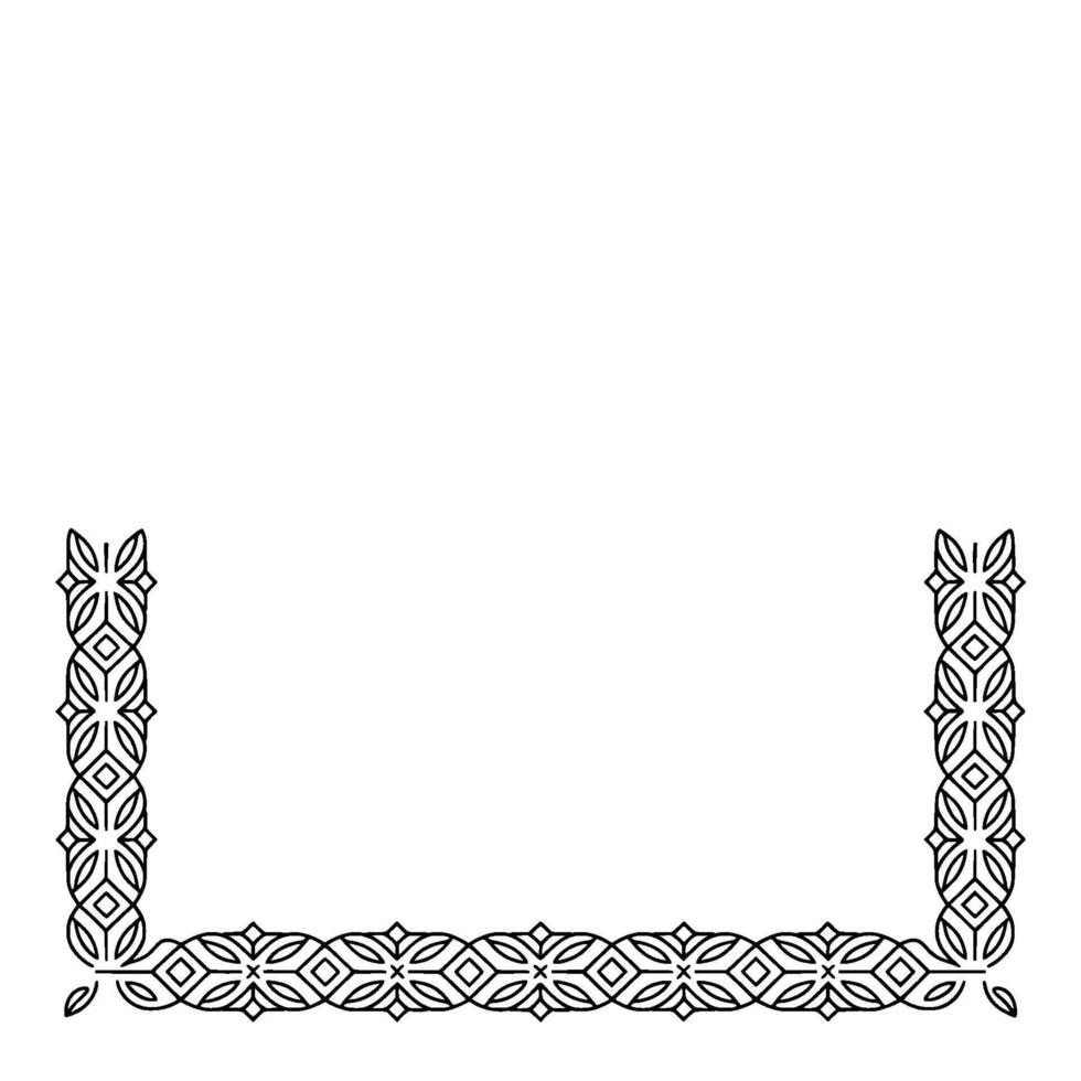 Elegant Geometric Frame Corner Decorative Border Element vector