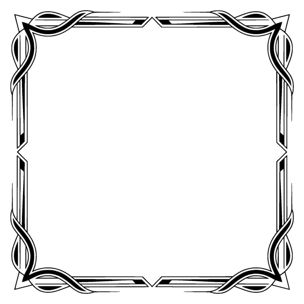 Elegant Art Deco Frame With Blank Space for Element vector