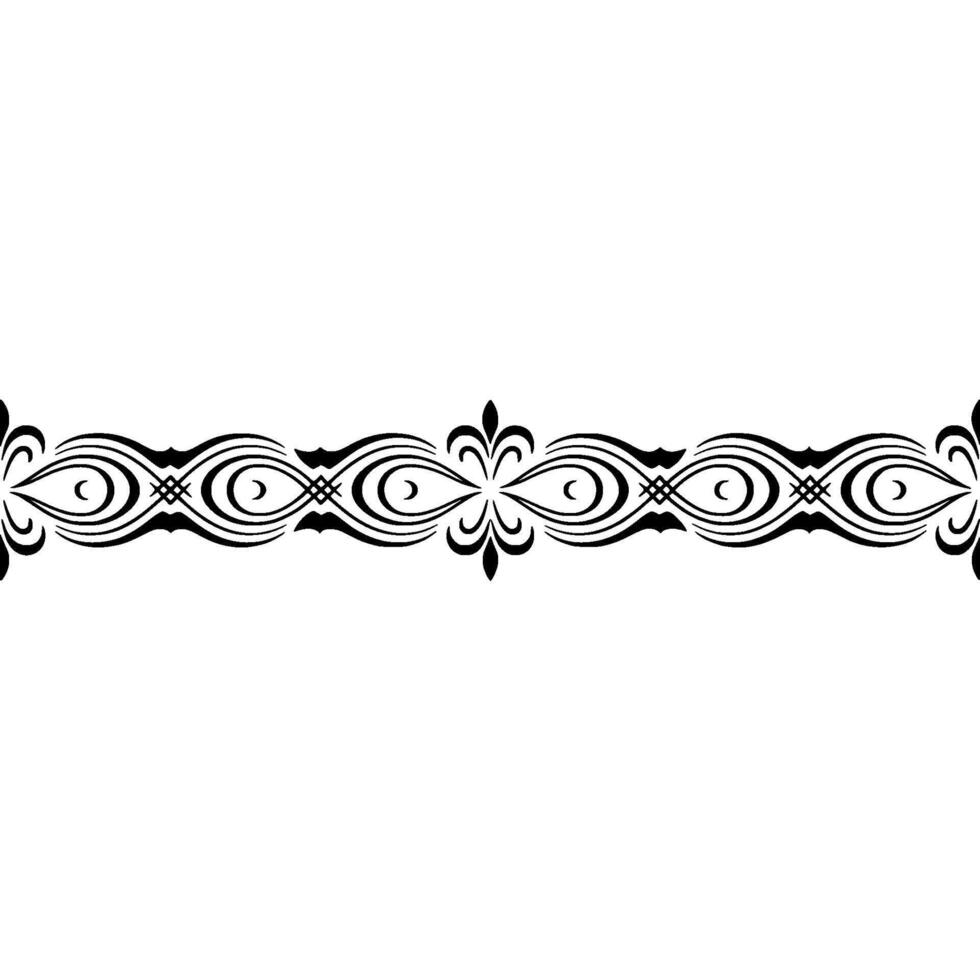 Elegant Black Floral Border , Element on Gradient Background vector