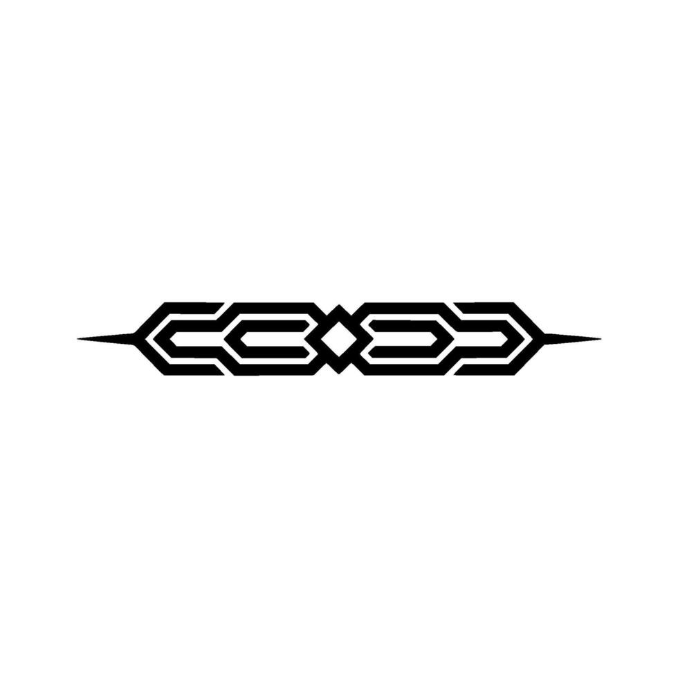 Elegant Geometric Ornament , Black and White, vector
