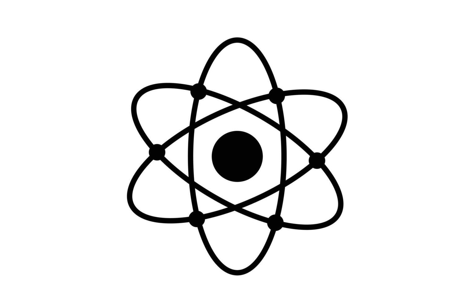 atom icon. Atom Molecule logo flat style isolated on white background. Atom icon. Molecule icon. vector