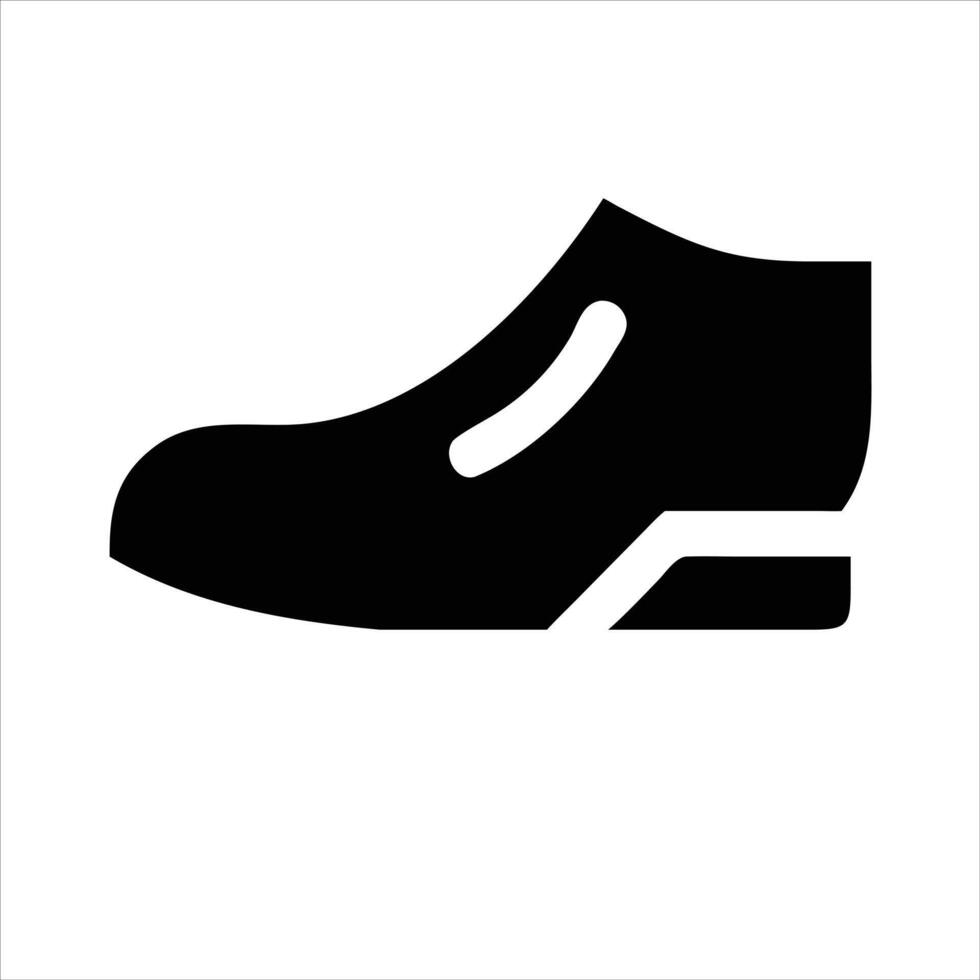 Shoes object icon modern art design black and white with bold outline vector