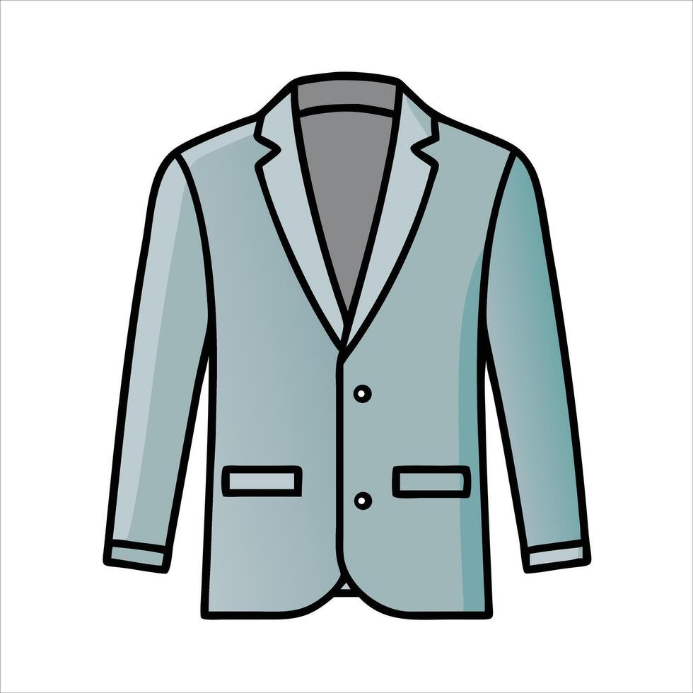 Flat blazer object icon modern design concept isolated vector