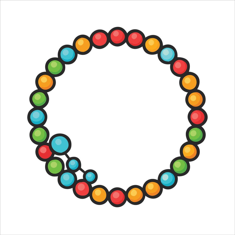 Flat beads object icon modern design concept isolated vector
