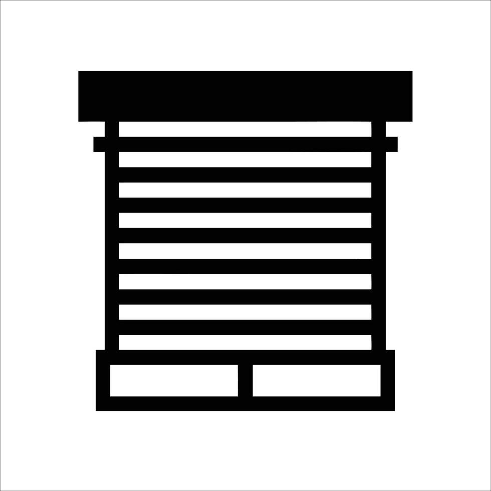 Blinds icon modern art design black and white with bold outline vector