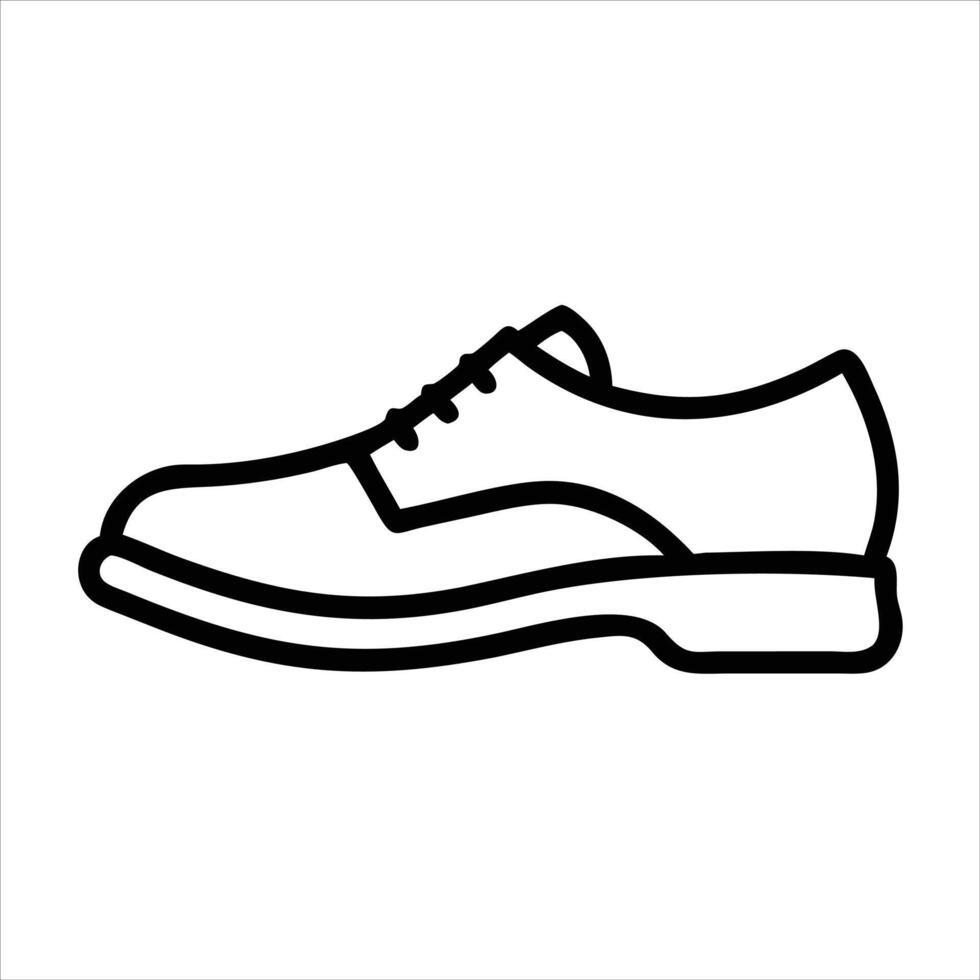 Shoes icon modern design black and white with bold outline vector