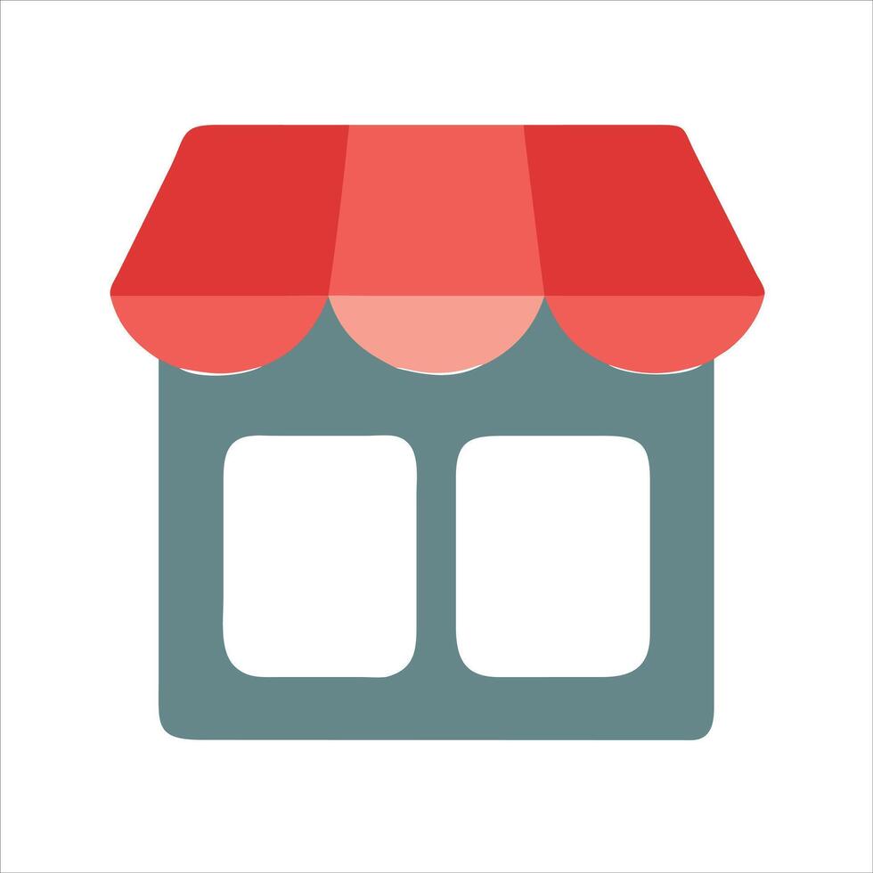 Flat store object icon modern design concept isolated vector