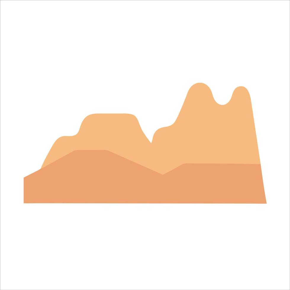Flat desert object icon modern design concept isolated vector