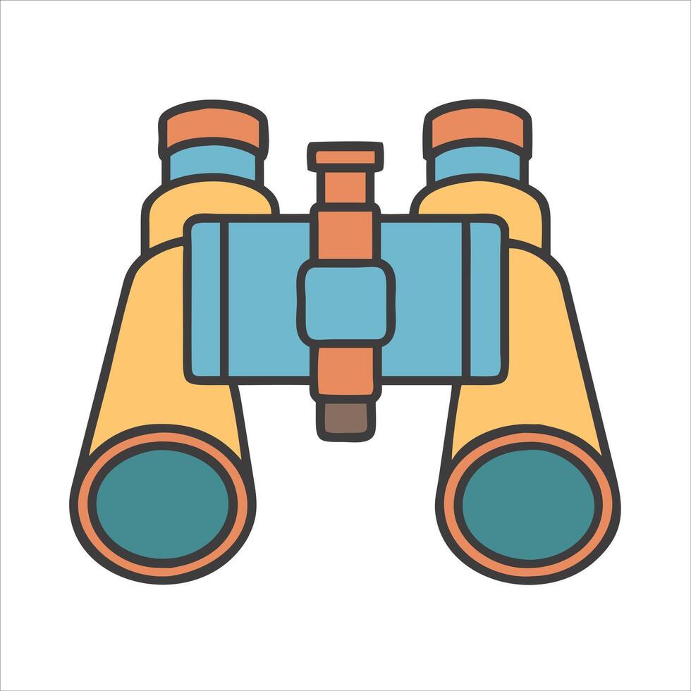 Flat opera glass object icon modern design concept isolated vector